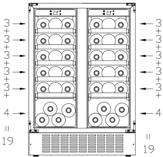 ROSIERES RWCB60D/N - > Esquema de armazenamento - 1