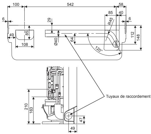 TOSHIBA R32, R410A - Disposition des tuyaux de raccordement - 1