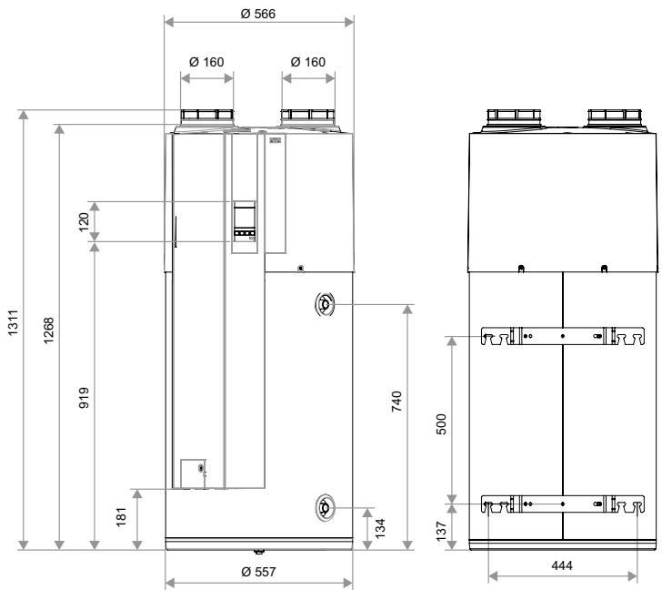 ALDES T.Flow Hygro + T.Flow Nano - Encombrement - 2
