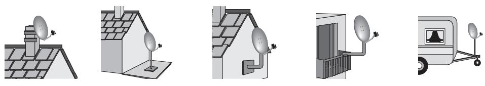 ASTRELL TERMINAL DE RECEPTION - A - Choix de l'emplacement et assemblage de la parabole - 1