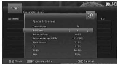 ASTRELL TERMINAL DE RECEPTION - Enregister une émission future : - 2