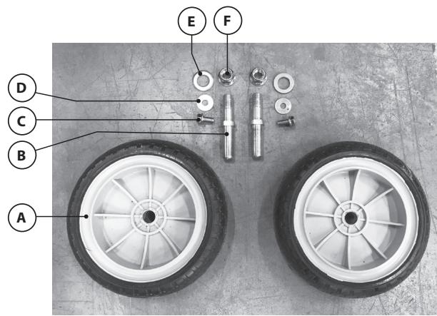 DEFITEC DEF3600LB, DEF3800LB, DEF4200ELB, DEF6500ELB - MONTAGE DES ROUES - 2