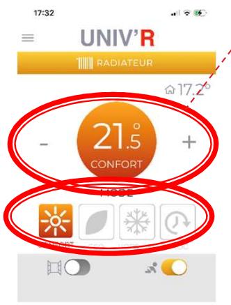 UNIVR VOLUPTA - ERD511 - Fonctions accessibles par l'application UNIV'R TOUCH - 1