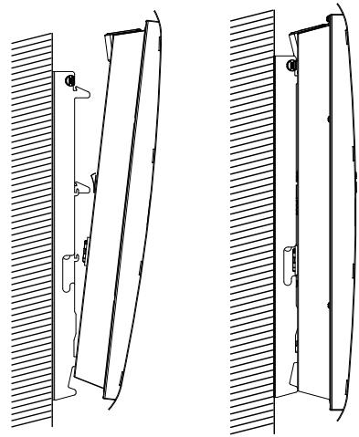 SAUTER HEKLA - FIXER ET VERROUILLER L'APPAREIL SUR LES SUPPORTS MURAUX MODELE HORIZONTAL ET PLINTHE - 1