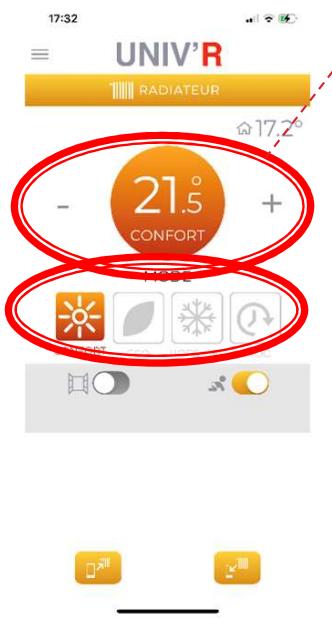 UNIVR EDEN - Fonctions accessibles par l'application UNIV'R TOUCH - 3