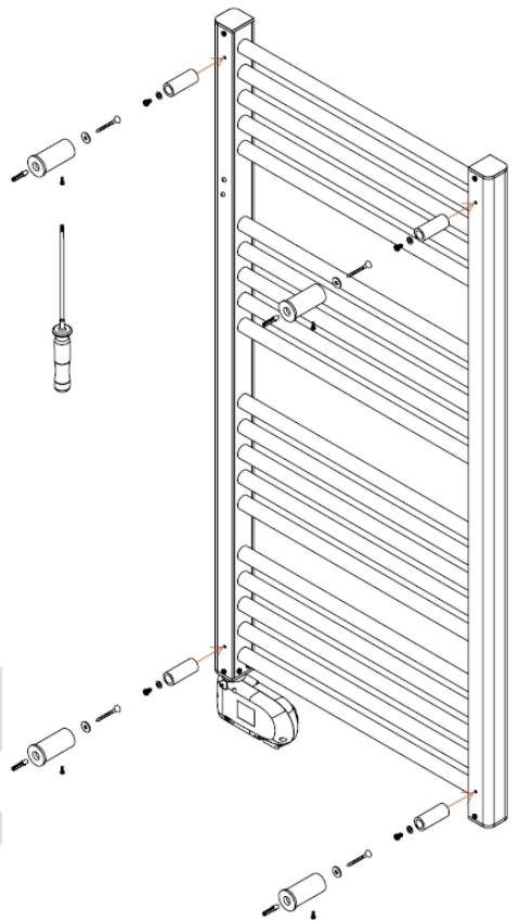 HJM NOOR500 TURBO / NOOR750 TURBO - FIXATION AU MUR - 4
