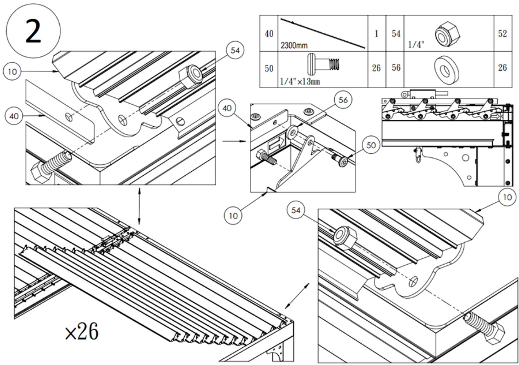 HABRITA PER 2430 BI - Démontage des vantes - 1