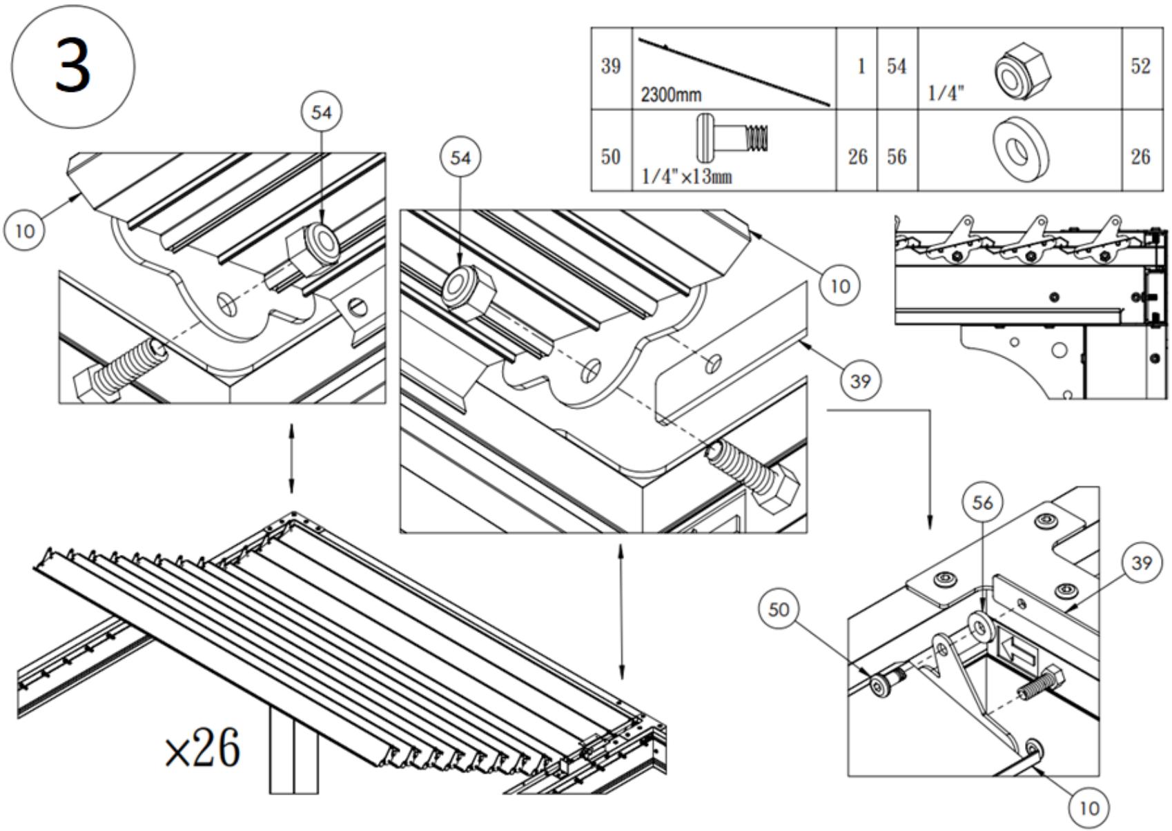 HABRITA PER 2430 BI - Démontage des vantes - 1