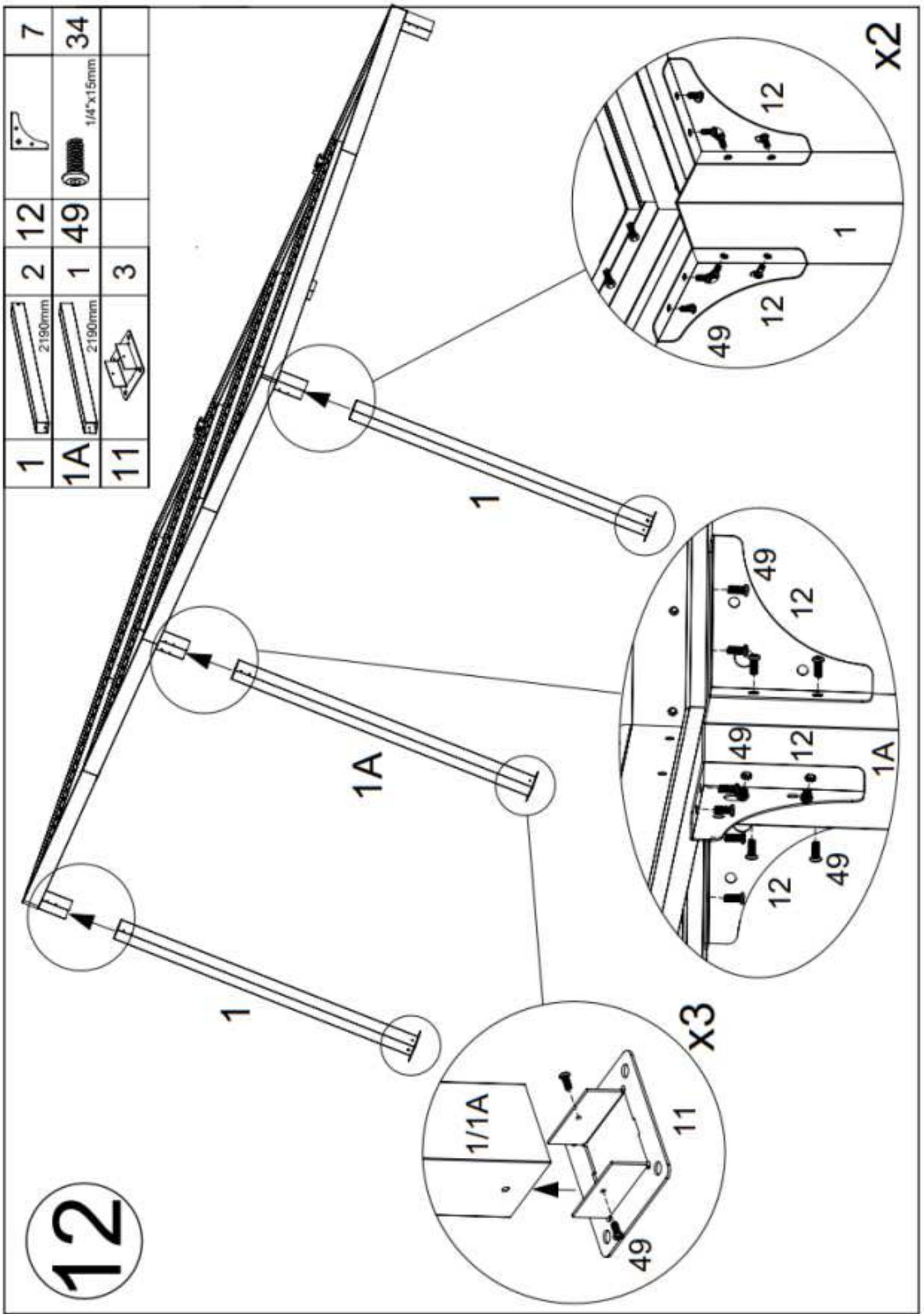 HABRITA PER 3660 BI - Emplacement des pieces dans les cartons - 24