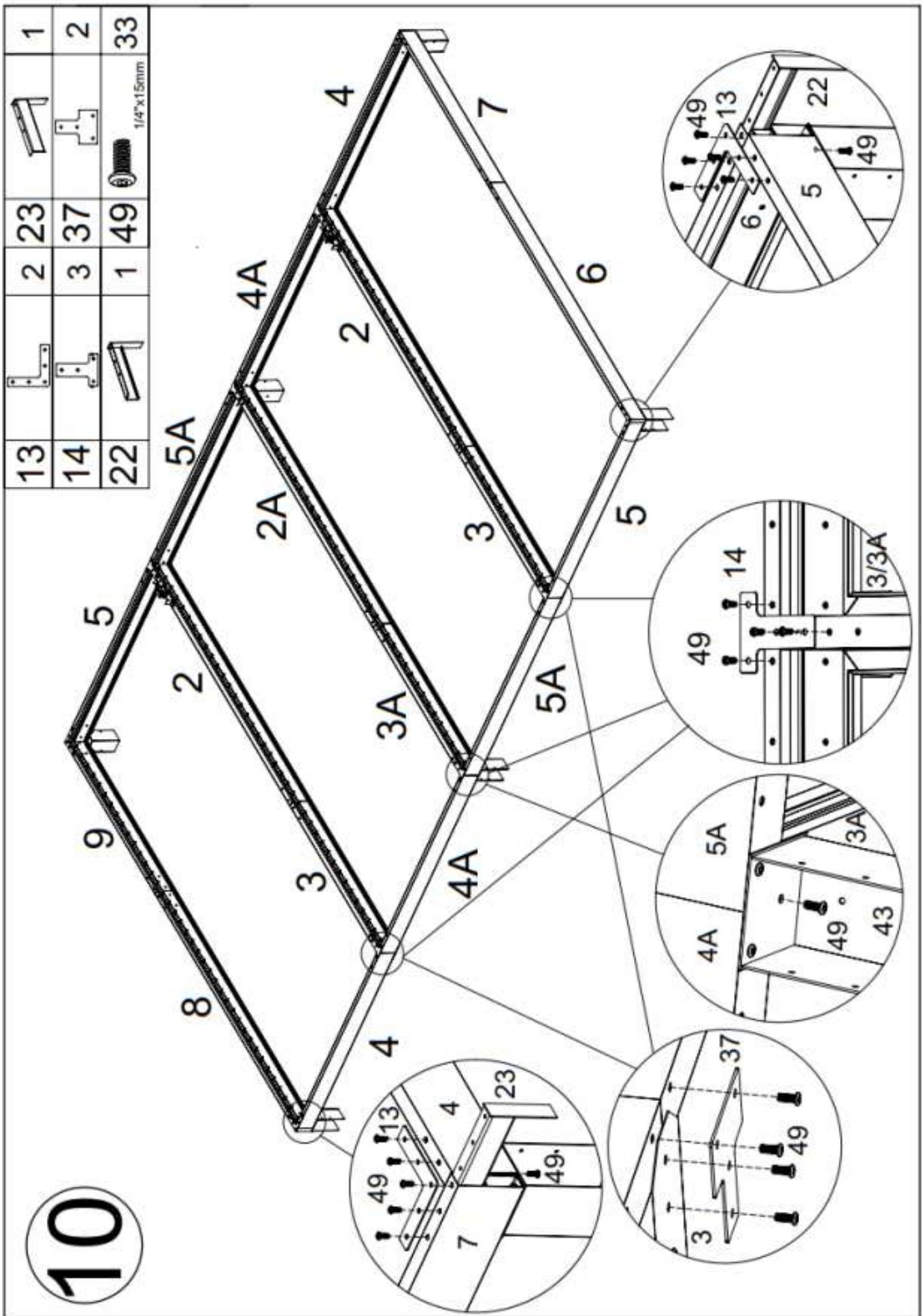 HABRITA PER 3660 BI - Emplacement des pieces dans les cartons - 22