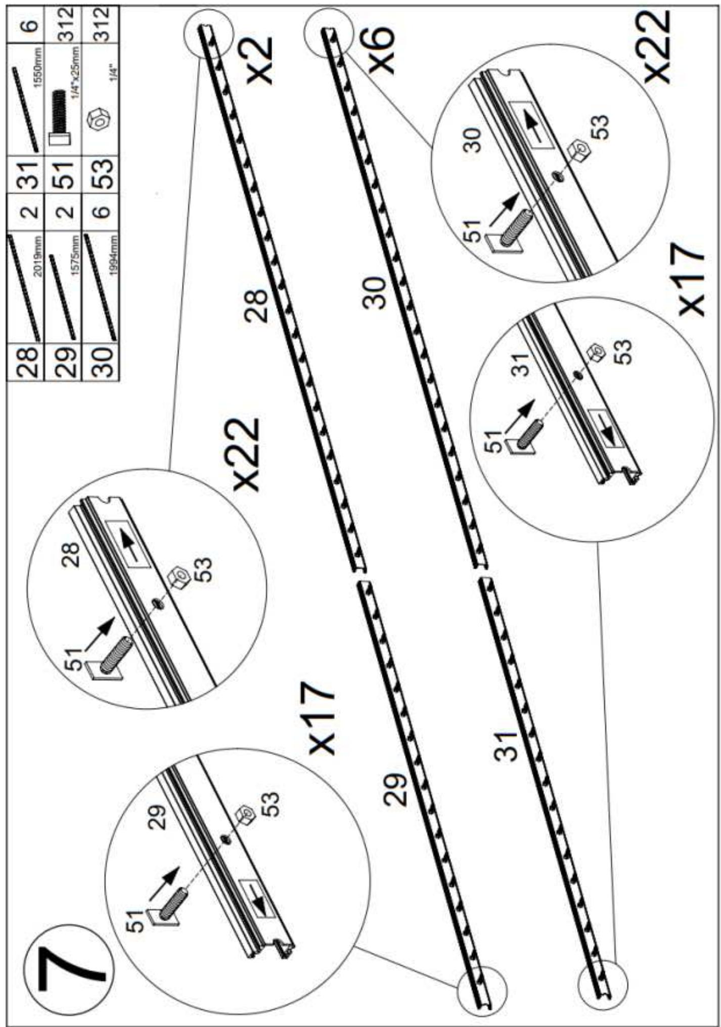 HABRITA PER 3660 BI - Emplacement des pieces dans les cartons - 19