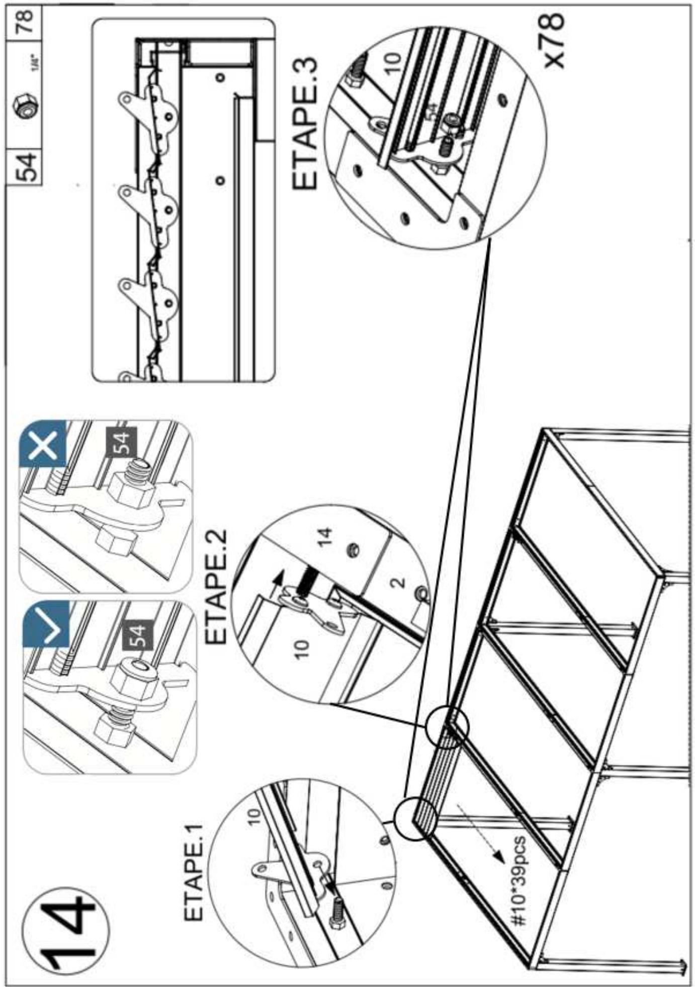 HABRITA PER 3660 BI - Emplacement des pieces dans les cartons - 26
