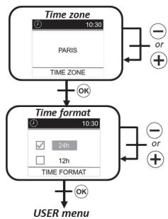 DELTACALOR CUBO WIFI + - Time format: - 1