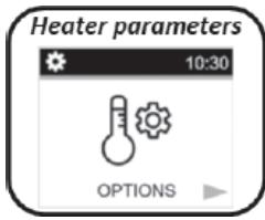 DELTACALOR CUBO WIFI + - Options et paramètres du radiateur - 1