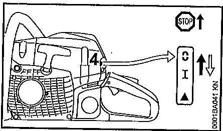 STIHL MS 241 C-M - Arrêt du moteur - 1