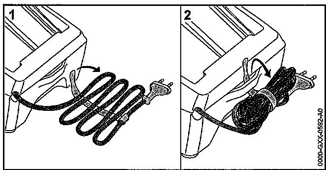 STIHL FSA 57 - Rangement du chargeur - 1