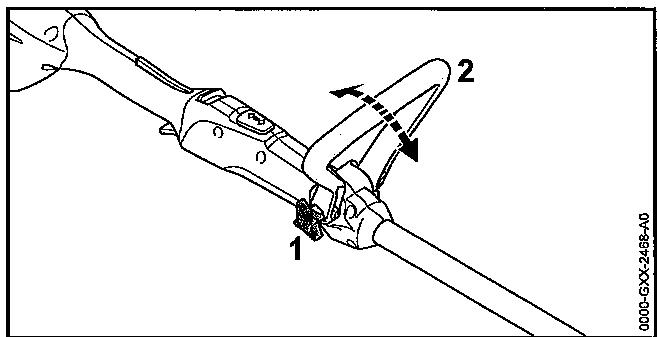 STIHL FSA 57 - Réglage de la poignée circulaire - 1