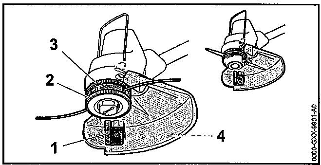 STIHL FSA 57 - Capot protecteur et outils de coupe - 1