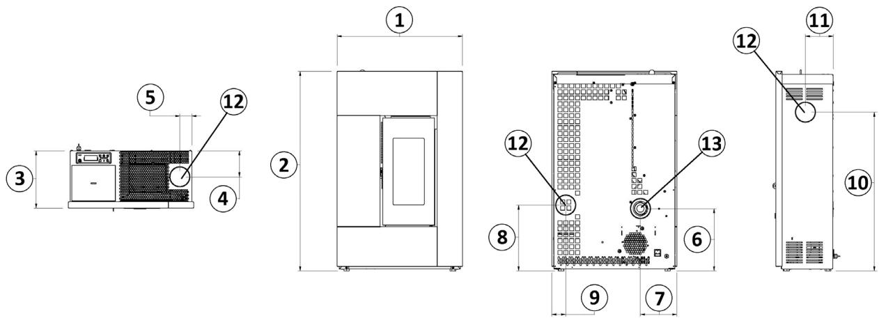 FREEPOINT GRACE3  - SPIRIT3  - MADISON - TABLA - ROXY - ATRIUM - SOLO 5 - DIMENSIONS GÉNÉRALES - 1