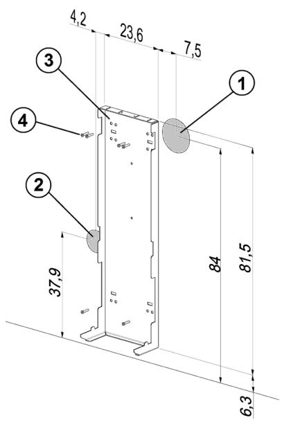 FREEPOINT GRACE3  - SPIRIT3  - MADISON - TABLA - ROXY - ATRIUM - SOLO 5 - EXAMPLE D'INSTALLATION DU POÉLE À 8 CM DU SOL: - 1