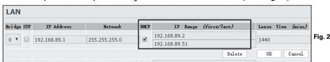 LANDXCAPE LX910 - Certifique-se de que a funcao DHCP está ativada. (Ver Fig. 2) - 1
