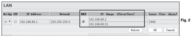 LANDXCAPE LX910 - Se till att DHCP ar aktiverat. (Se Fig. 2) - 1