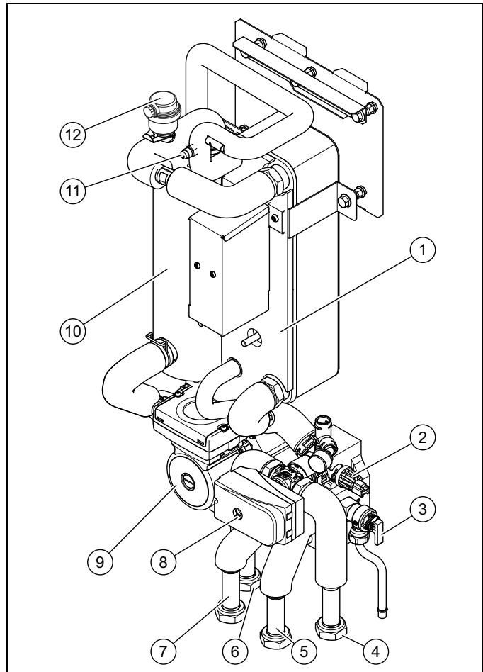 SAUNIER DUVAL 10021149CS - HA 5-5 ... 12-5 WSB - Structure du bloc hydraulique - 1