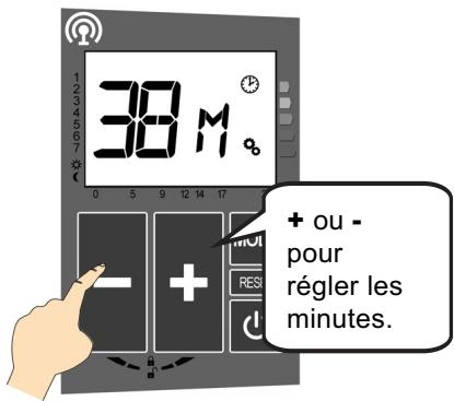 ACOVA PERCALE 2 - - RÉGLAGE DES MINUTES : - 1