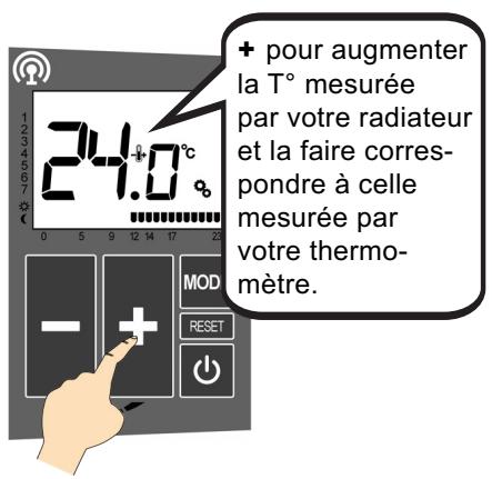 ACOVA PERCALE 2 - ÉTALONNAGE DE LA TEMPERATURE DE CONSIGNE (suite): - 2
