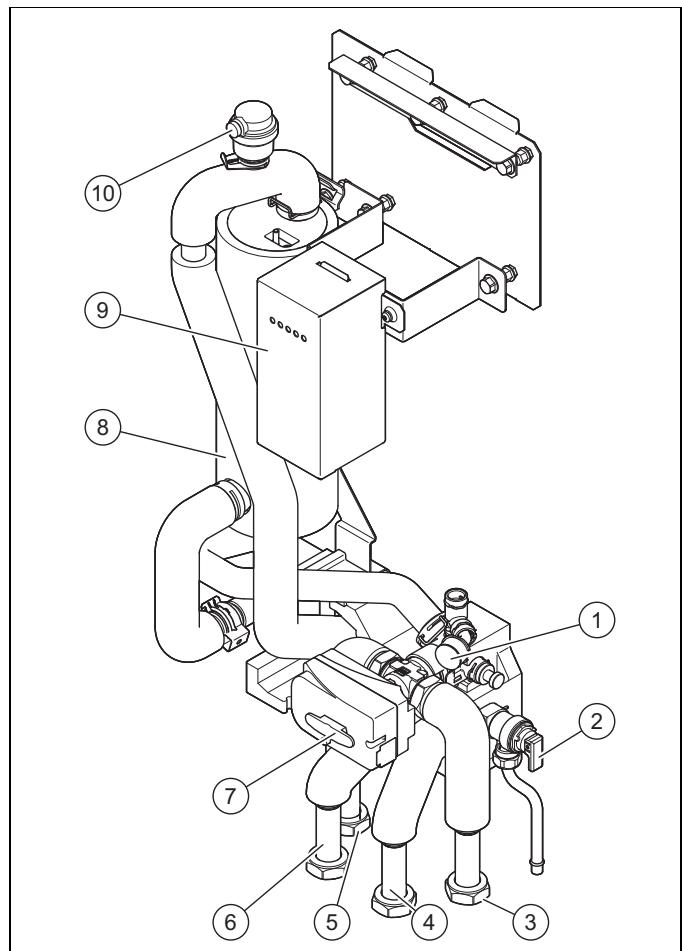 SAUNIER DUVAL HE 9-6 WB - 10031693CS - Structure du bloc hydraulique - 1