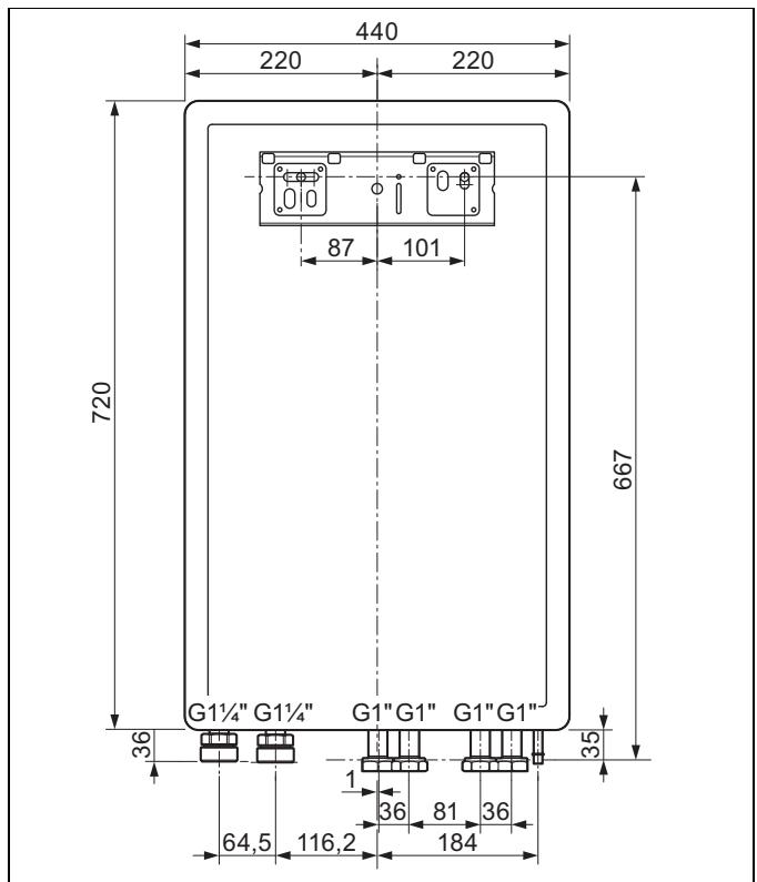 SAUNIER DUVAL HE 9-6 WB - 10031698CS - Dimensions - 1