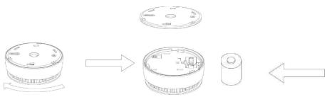 LIFEBOX DETC40IR - 2- Insertion des piles - 1