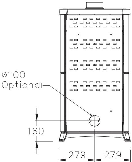EXTRAFLAME FEDORA - DIMENSIONI. DIMENSIONS SHEETS. MAße. DIMENSIONS. DIMENSIONES. - 3
