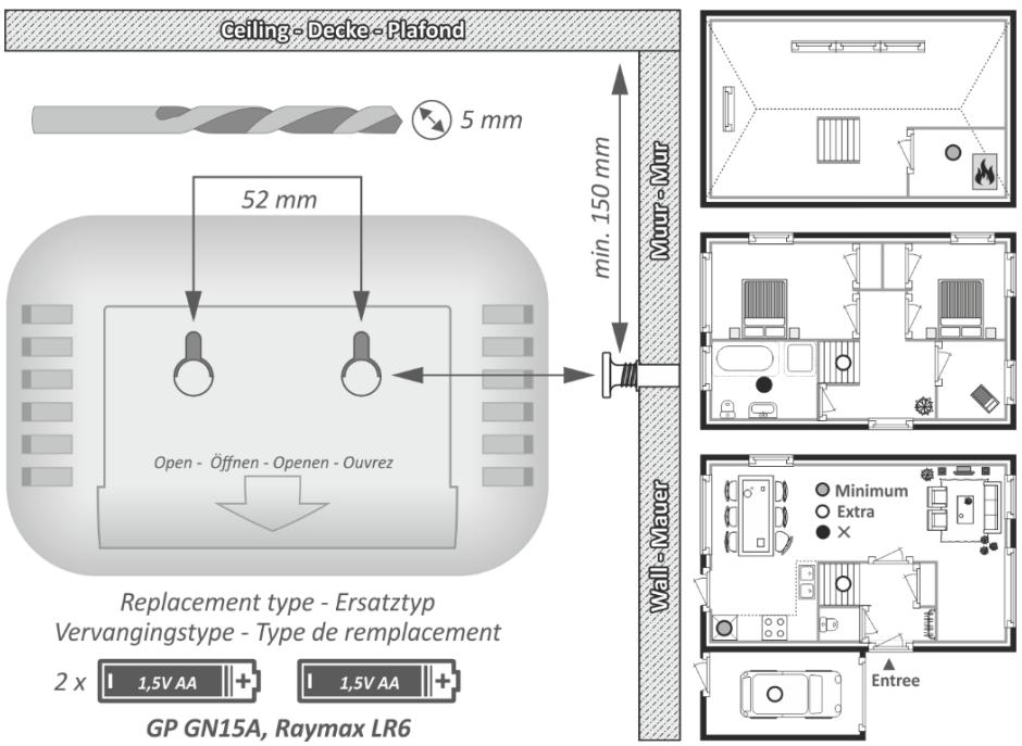 LIFEBOX CARBON MONOXIDE DETECTOR - Montage stap - 1