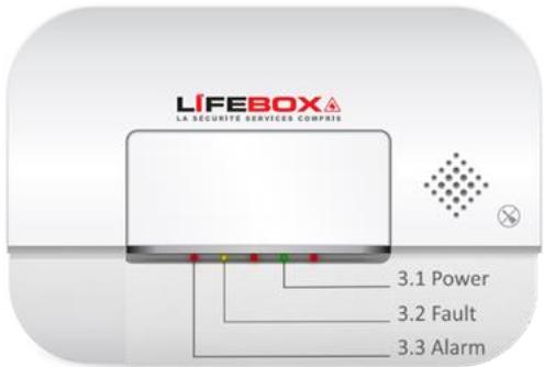LIFEBOX CARBON MONOXIDE DETECTOR - Alarmsignaal - 1