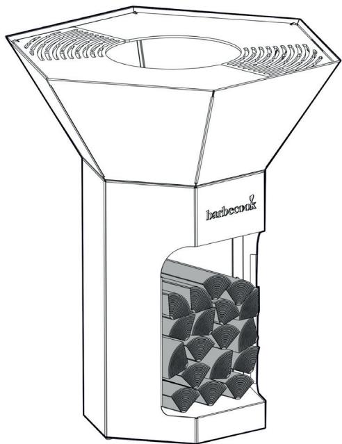 BARBECOOK NESTOR CORTEN - HOUT - 3