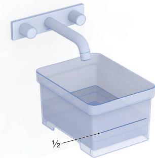 GEBERIT KIT HYGIèNE JAPONAIS LAVANT POUR WC CAMA - Fill the water tank half full with water. - 1