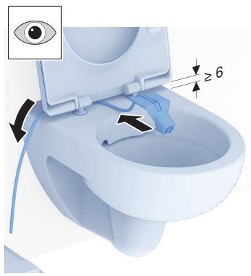 GEBERIT KIT HYGIèNE JAPONAIS LAVANT POUR WC CAMA - Refermez le réservoir d'eau avec le couvercle afin d'eviter la pénetration d'imputétés dans le réservoir d'eau. - 4