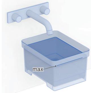 GEBERIT KIT HYGIèNE JAPONAIS LAVANT POUR WC CAMA - Remplissez complètement le réservoir d'eau avec de l'eau. - 1