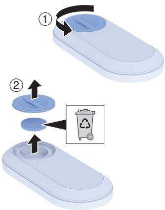 GEBERIT KIT HYGIèNE JAPONAIS LAVANT POUR WC CAMA - Retirez la pile usagée. Éliminez-la d'une manière appropriée. - 1