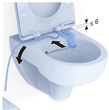 GEBERIT KIT HYGIèNE JAPONAIS LAVANT POUR WC CAMA - Refermez le réservoir d'eau avec le couvercle afin d'eviter la pénetration d'imputétés dans le réservoir d'eau. - 5