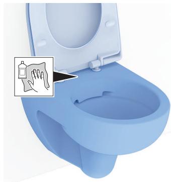 GEBERIT KIT HYGIèNE JAPONAIS LAVANT POUR WC CAMA - Nettoyez la surface du WC. - 1