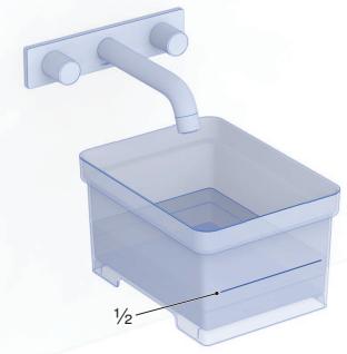 GEBERIT KIT HYGIèNE JAPONAIS LAVANT POUR WC CAMA - Riempire il serbatoio dell'acqua per metà con acqua. - 1
