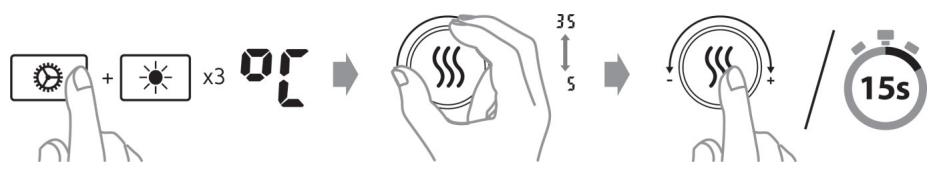 MILL H1000 DN - 4) Modifier la température du programme — Nuit - 1