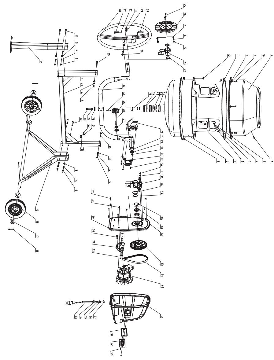 Leroy Merlin 74539 - PIEZAS DE REPUESTO Y LISTA DE MATERIALIALES - 1