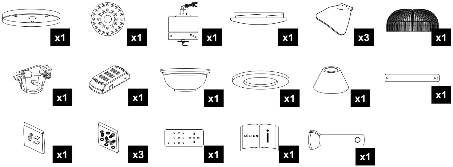SULION ATENA - Componentes / Components / Composants / Componentes / Komponenten / Componenti - 1