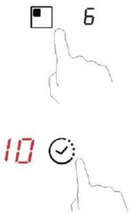 CANDY CTP63SC/E1 - b) Réglage de la minuterie pour éteindre une zone de cuisson - 1