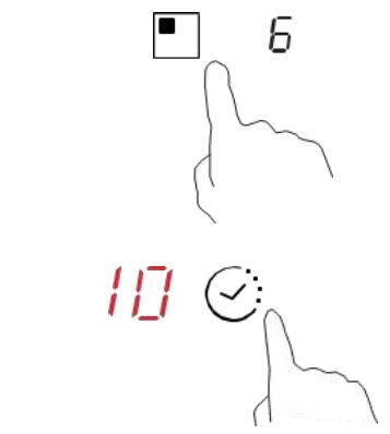 CANDY CTP63SC/E1 - b) Настройка таймера для отключения конфорок - 2