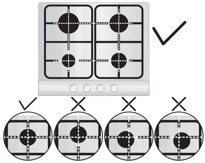 ROSIERES RDK6GR4MBB/1 - USE OF HOB - USER INSTRUCTIONS - 1