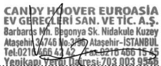 ROSIERES RDK74MBB - CANDY-HOOVER-EUROASIA EV GERECLERI SAN VE TIC. A.§. - 1